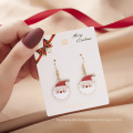 Shangjie Oem Joyas Weihnachtsgeschenk Großhandel Fashion Hook Ohrringe für Frauen Süßes Weihnachtsmann Weihnachtsschmuck Ohrringe Set Set